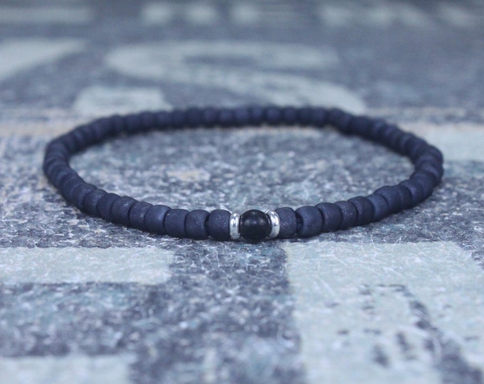 Shungite Bracelet Men, Shungite men, Mens Jewelry, Mens Shungite Bracelet, Minimalist Bracelet, Mens Gift, Boyfriend Gift, Gift for Men