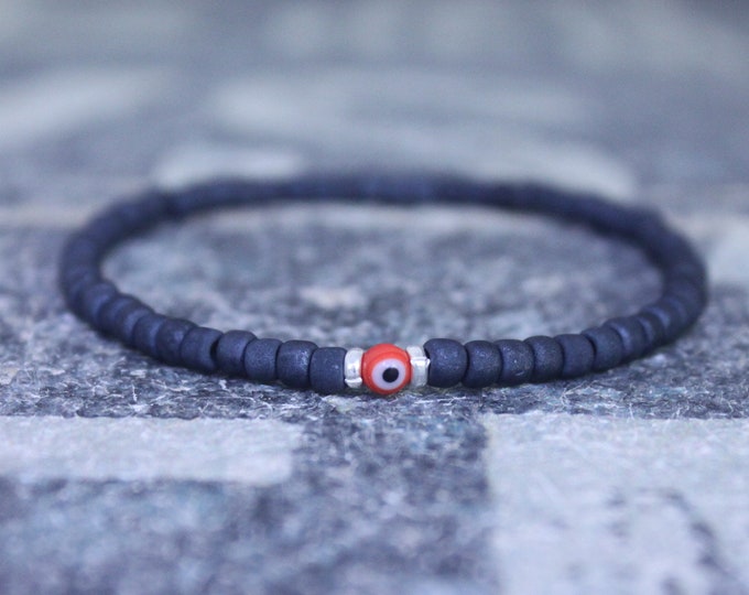 Evil Eye Bracelet, Mens Evil Eye, Anniversary Gift, Mens Gift, Gift Boyfriend, Bracelet, Couples Bracelet, Bead Bracelet, Mens Bracelet Gift