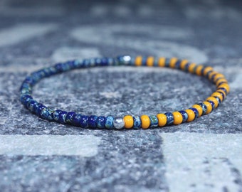 Mens Rainbow Bracelet, Mens Bracelet, Multicolor bracelet, Minimalist Bracelet, Mens Jewelry, Beaded Bracelet, Boyfriend Gift, Men's Gift