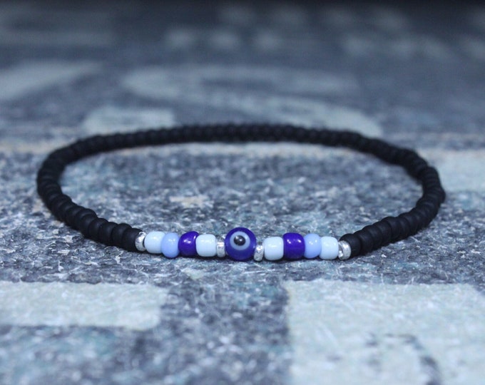 Kabbalah, Mens Beaded Bracelet, Anniversary Gift, Evil Eye Bracelet, Men Gift, Gift for Boyfriend, Bracelet, Couples Bracelet, Bead Bracelet