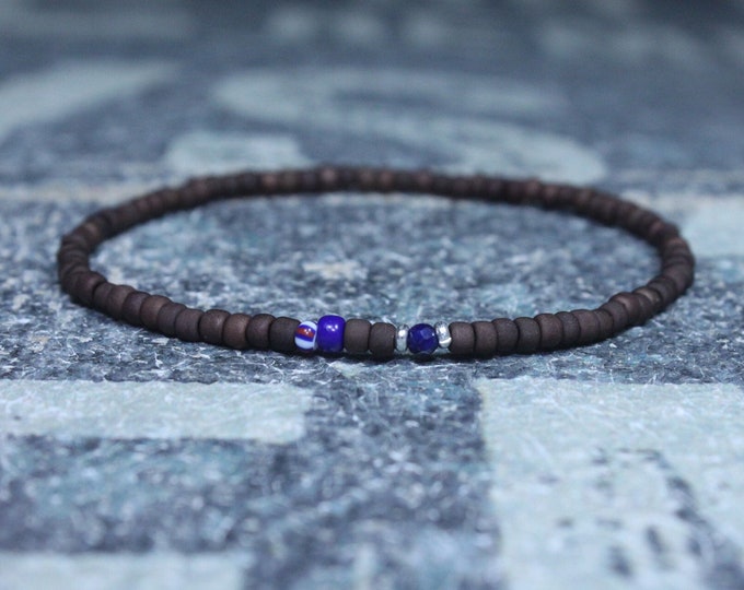 Lapis Lazuli Bracelet, Mens Lapis Lazuli Jewelry, Mens Jewelry, Mens Beaded Bracelet, Friendship Bracelet, Gift for Men, Husband Gift