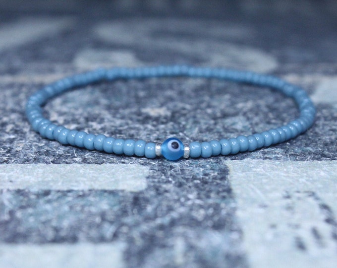 Evil Eye bracelet men, Mens Beaded Bracelet, Anniversary Gift, Evil Eye Bracelet, Gift Boyfriend, Bracelet, Couples Bracelet, Bead Bracelet