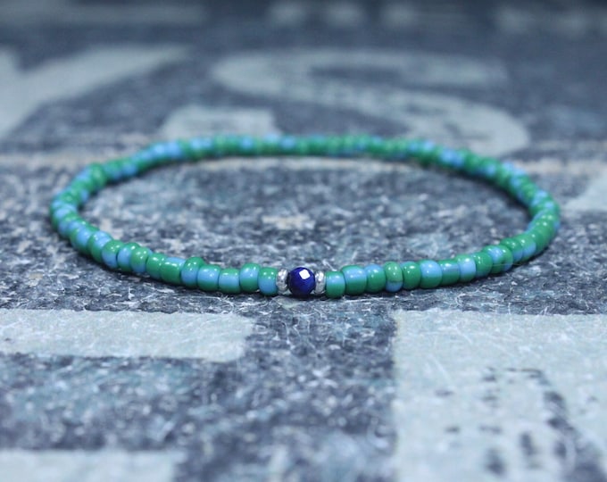 Lapis Lazuli Bracelet, Mens Lapis Lazuli Jewelry, Mens Jewelry, Mens Beaded Bracelet, Friendship Bracelet, Gift for Men, Husband Gift