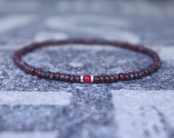 Coral bracelet, Mens Gift, Red Coral Bracelet, Gift for Men, Boyfriend Gift, Husband Gift, Gift for Boyfriend, Gift for Husband, Couples