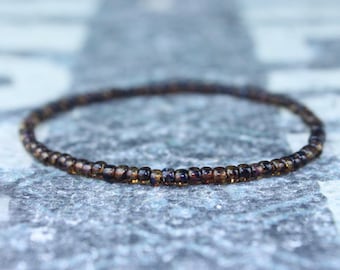 Mens Beaded Bracelet, Mens Bracelet, Minimalist jewelry, Minimalist Bracelet, Mens Jewelry, Beaded Bracelet, Boyfriend Gift, Men's Gift