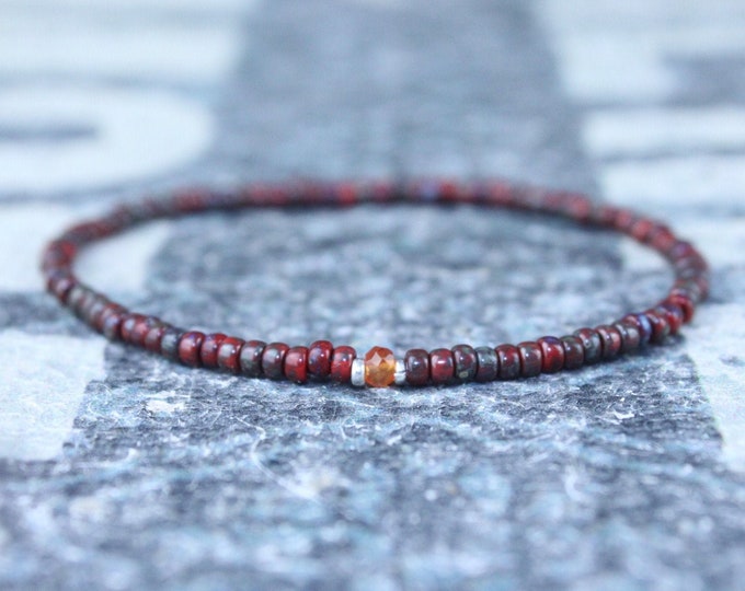 Carnelian Bracelet, Friendship Bracelet, Anniversary Gift, Mens Bracelet, Beaded Bracelet, Boyfriend Gift, Gift for Boyfriend, Gifts for Him