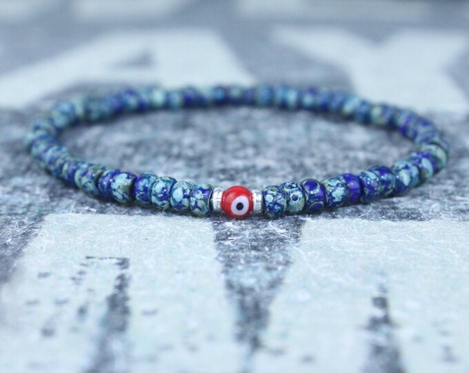 Evil Eye Bracelet, Mens Evil Eye, Anniversary Gift, Mens Gift, Gift Boyfriend, Bracelet, Couples Bracelet, Bead Bracelet, Mens Bracelet Gift