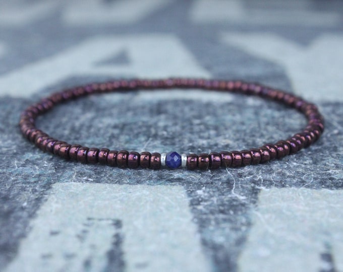 Lapis Lazuli Bracelet, Mens Lapis Lazuli Jewelry, Mens Jewelry, Mens Beaded Bracelet, Friendship Bracelet, Gift for Men, Husband Gift