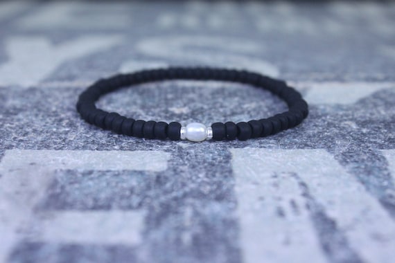 White Pearl bracelet, Mens Gift, Love Bracelet, Gift for Men, Boyfriend Gift, Husband Gift, Gift for Boyfriend, Gift for Husband, Couples