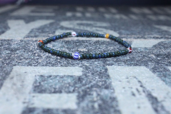 Mens stripe bead Bracelet, Mens Bracelet, Minimalist jewelry, Minimalist Bracelet, Mens Jewelry, Beaded Bracelet, Boyfriend Gift, Men's Gift