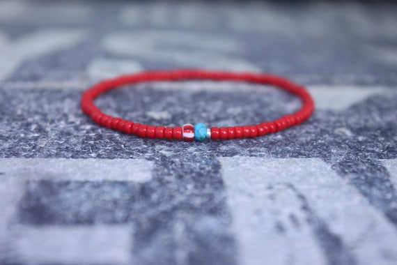 Turquoise Bracelet, Mens gifts, Gemstone bracelet, Mens Bracelet, Birthstone Bracelet, Couples Bracelet, Anniversary Gift, Beaded Bracelet