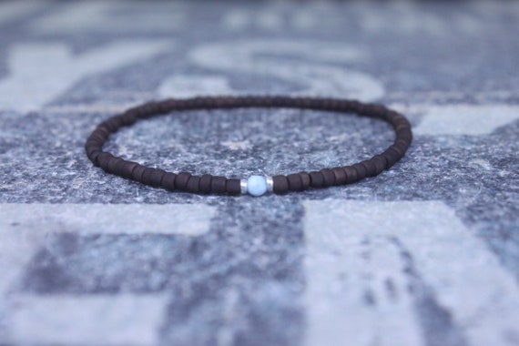 Larimar Bracelet, Mens Beaded Bracelet, Mens Jewelry, Mens Beaded bracelet, Husband Gift, Mens Gift, Boyfriend Gift, Gift for men bracelet