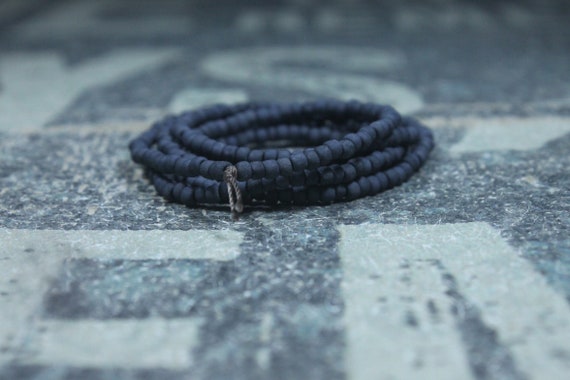 Gray Mens Necklace, Beaded Necklace, Long Necklace for Men, Minimalist necklace for men, No Clasp Necklace, Bead Necklace, Mens Necklace