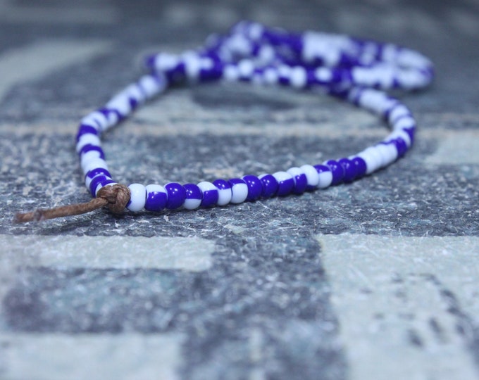 Mens Blue Necklace, Mens Beaded Necklace, Long Necklace for Men, Metal Free Necklace without Clasp, Blue Necklace, Bead Necklace, Mens Gift