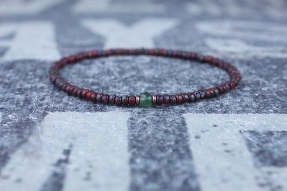 Jade Bracelet, Mens Jewelry, Minimalist Bracelet, Gifts for Men, Anniversary Gift, Birthday Gift, Gift for Husband, Boyfriend Gift