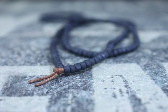 Mens Necklace, Mens Beaded Necklace, Long Necklace for Men, Metal Free Necklace without Clasp, No Clasp Necklace, Bead Necklace, Mens Gift