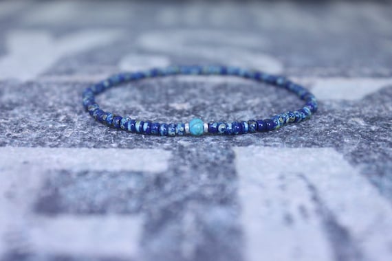 Turquoise Bracelet, Mens gifts, Gemstone bracelet, Mens Bracelet, Birthstone Bracelet, Couples Bracelet, Anniversary Gift, Beaded Bracelet