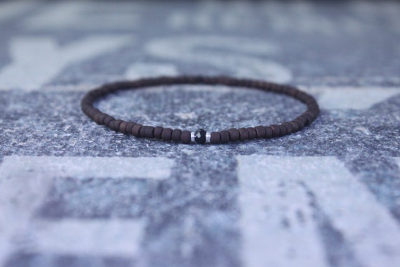 Mens Bracelet, Mens gift, Black Spinel Bracelet, Bracelet Men, Birthday Gift, Boyfriend Gift, Husband Gift, Gift for Him, Gift for Husband