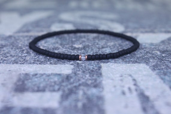 White Topaz Bracelet, Mens Beaded Bracelet, Mens Gift, Mens Topaz Bracelet, Minimalist Bracelet, Beaded Bracelet, White Topaz
