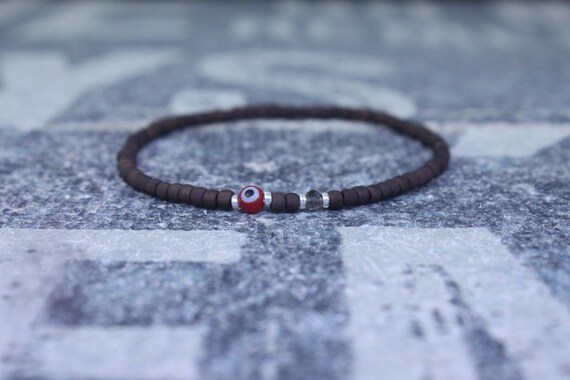 Husband Gift, Smoky Quartz Bracelet, Boyfriend Gift, Gift for Him, Beaded Bracelet, Friendship Bracelet, Mens Jewelry Minimalist Bracelet