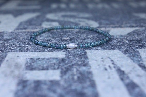 White Pearl bracelet, Mens Gift, Love Bracelet, Gift for Men, Boyfriend Gift, Husband Gift, Gift for Boyfriend, Gift for Husband, Couples