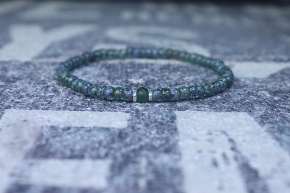 Jade Bracelet, Mens Jewelry, Minimalist Bracelet, Gifts for Men, Anniversary Gift, Birthday Gift, Gift for Husband, Boyfriend Gift