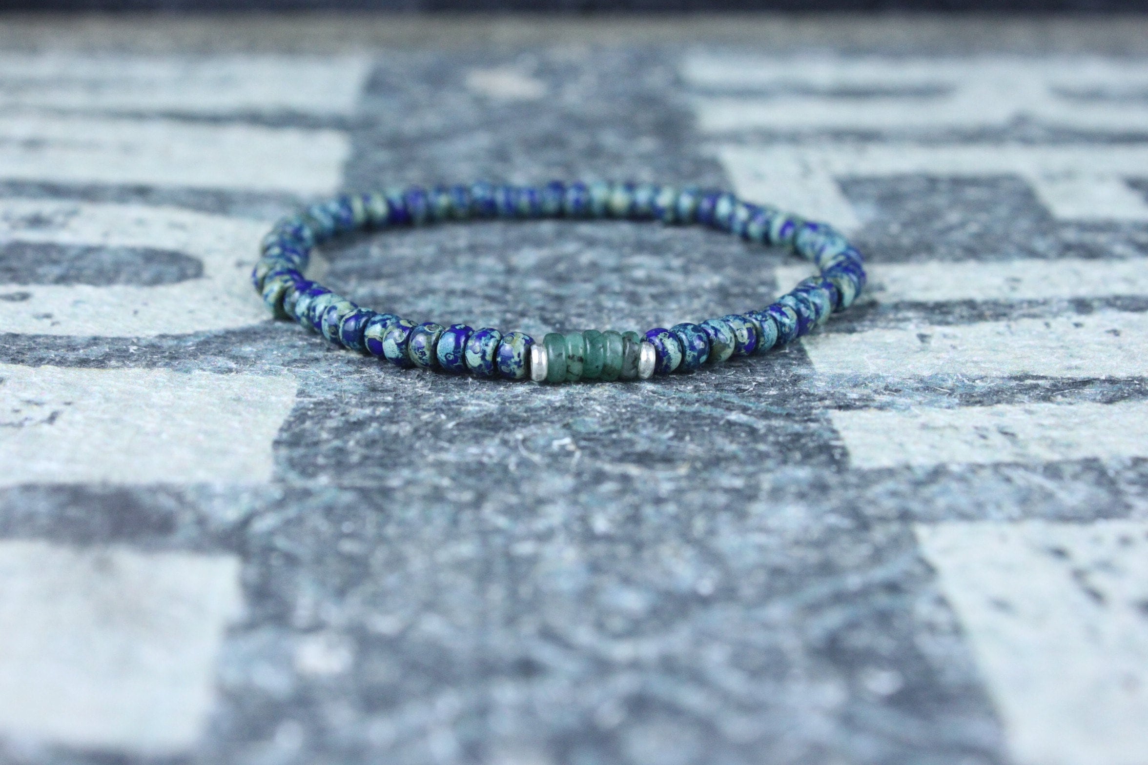 Emerald Bracelet, Mens Bracelet, Raw Emerald, Anniversary Gift, Mens