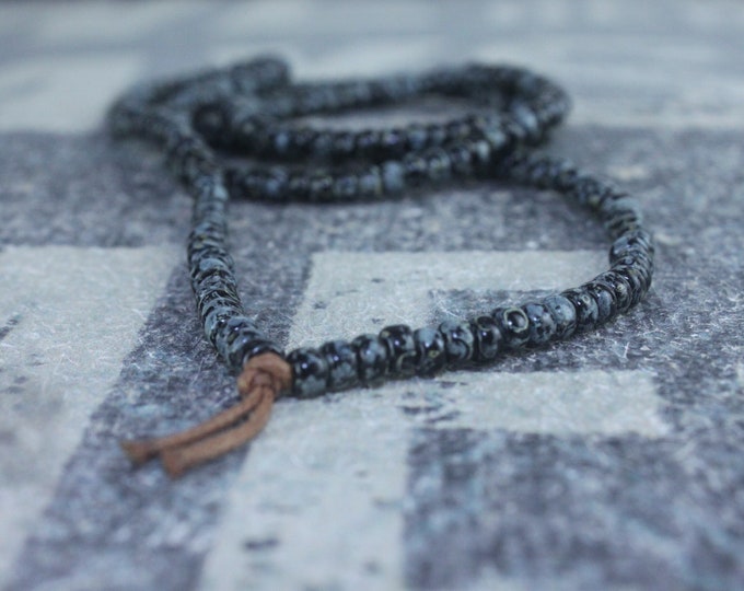 Mens Necklace, Mens Beaded Necklace, Long Necklace for Men, Metal Free Necklace without Clasp, No Clasp Necklace, Bead Necklace, Mens Gift