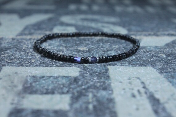 Iolite Bracelet, Mens Bracelet Iolite, Mens Gift, Mens Bracelet, Minimalist Iolite Bracelet, Beaded Bracelet, Mens Iolite Bracelet Gift