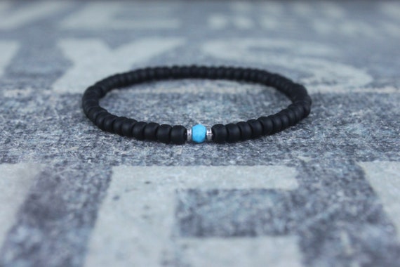 Turquoise Bracelet, Mens gifts, Gemstone bracelet, Mens Bracelet, Birthstone Bracelet, Couples Bracelet, Anniversary Gift Beaded Bracelet
