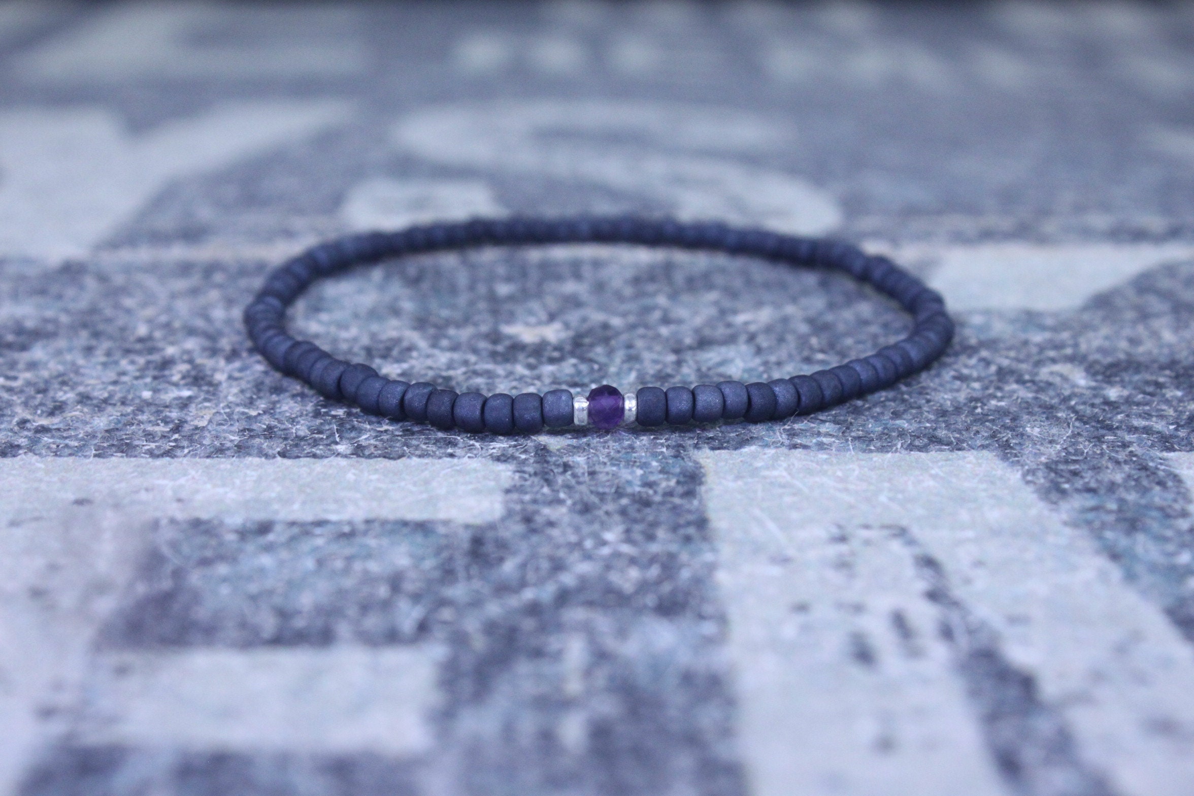 Amethyst Bracelet Birthstone Bracelet Gemstone Bracelet Beaded Bracelet gift for Men Mens Gift Bead Bracelet Friendship Bracelet