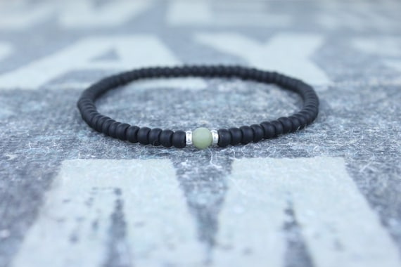Jade Bracelet, Mens Jewelry, Minimalist Bracelet, Gifts for Men, Anniversary Gift, Birthday Gift, Gift for Husband, Boyfriend Gift S2
