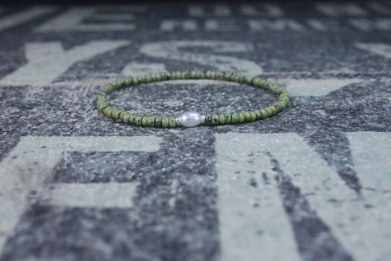 White Pearl bracelet, Mens Gift, Love Bracelet, Gift for Men, Boyfriend Gift, Husband Gift, Gift for Boyfriend, Gift for Husband, Couples