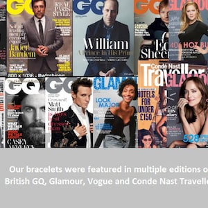 Puede incluir: Un collage de portadas de revistas con varias celebridades y art&iacute;culos. Las revistas incluyen British GQ, Glamour, Vogue y Cond&eacute; Nast Traveller.