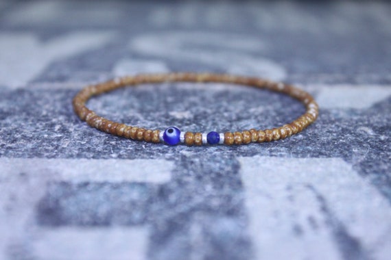 Lapis Lazuli Bracelet, Mens Lapis Lazuli Jewelry, Evil Eye Mens Jewelry, Mens Bead Bracelet, Friendship Bracelet, Gift for Men, Husband Gift