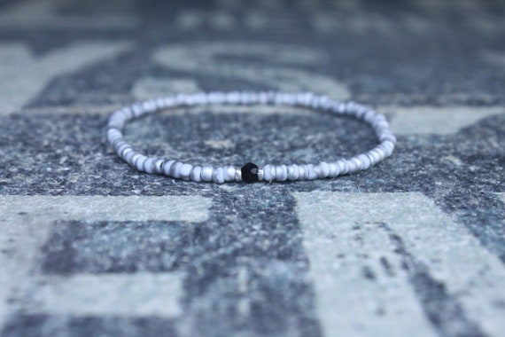 Black Tourmaline Bracelet, Mens Jewelry, Minimalist Bracelet,  Anniversary Gift, Birthday Gift, October birthstone Boyfriend Gift