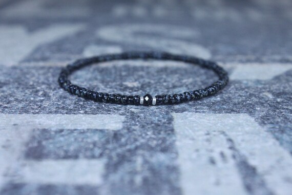 Mens Bracelet, Mens gift, Black Spinel Bracelet, Bracelet Men, Birthday Gift, Boyfriend Gift, Husband Gift, Gift for Him, Gift for Husband