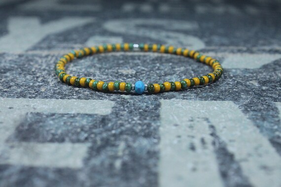 Turquoise Bracelet, Mens gifts, Gemstone bracelet, Mens Bracelet, Birthstone Bracelet, Couples Bracelet, Anniversary Gift, Beaded Bracelet