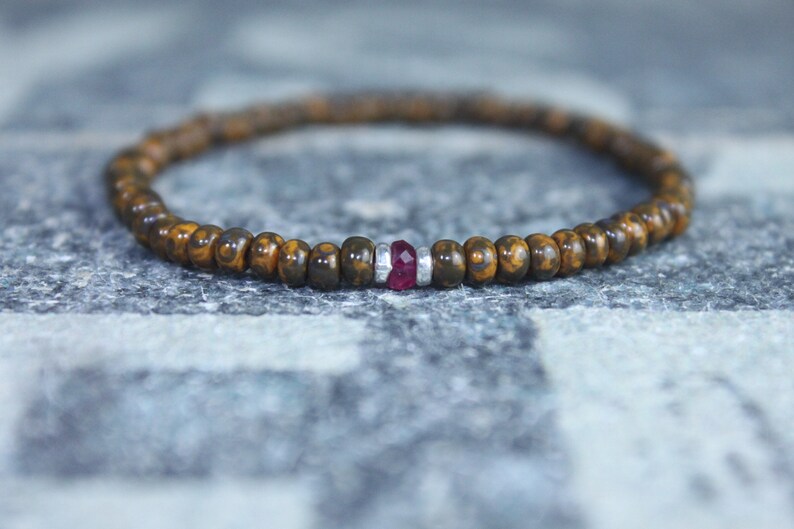 Ruby Bracelet for Men Men Ruby Bracelet Husband Gift Mens Etsy
