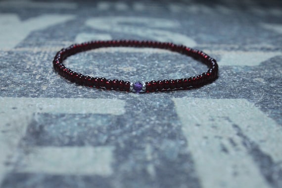 Amethyst Bracelet, Birthstone Bracelet, Gemstone Bracelet, Beaded Bracelet, gift for Men, Mens Gift, Bead Bracelet, Friendship Bracelet