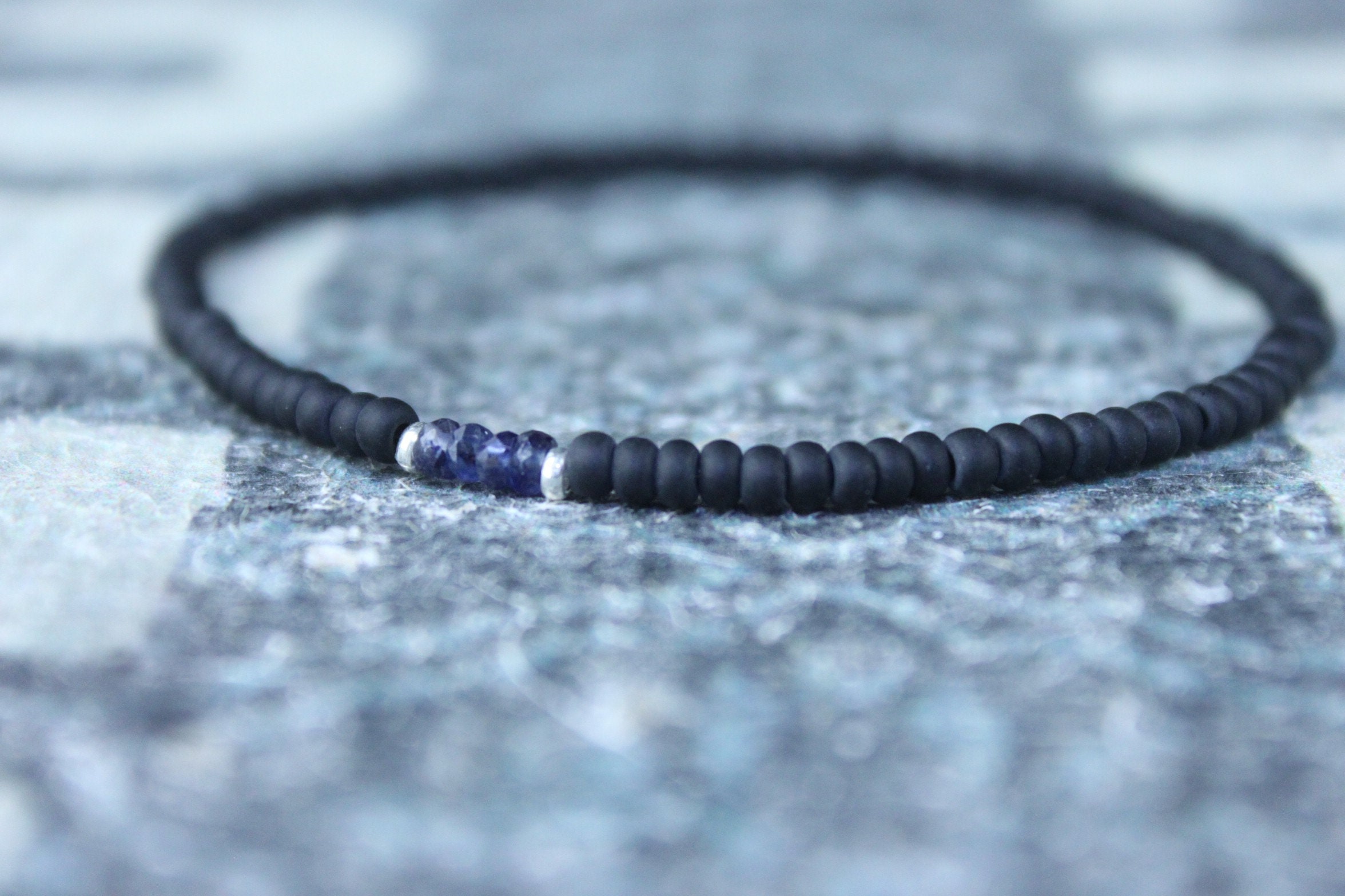 Blue Sapphire Bracelet, Mens Bracelet, Mens Jewelry, Mens Gift