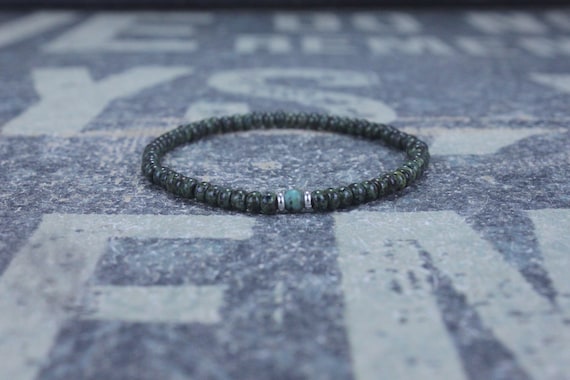 Turquoise Bracelet, Mens gifts, Gemstone bracelet, Mens Bracelet, Birthstone Bracelet, Couples Bracelet, Anniversary Gift Beaded Bracelet