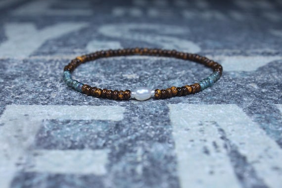 Pearl bracelet Man, Mens Gift, Love Bracelet, Gift for Men, Boyfriend Gift, Husband Gift, Gift for Boyfriend, Gift for Husband, Couples