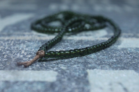 Mens Necklace, Mens Beaded Necklace, Long Necklace for Men, Metal Free Necklace without Clasp, No Clasp Necklace, Bead Necklace, Mens Gift