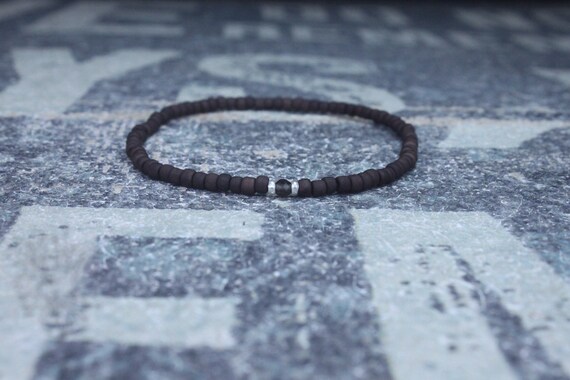 Husband Gift, Smoky Quartz Bracelet, Boyfriend Gift, Gift for Him, Beaded Bracelet, Friendship Bracelet, Mens Jewelry Minimalist Bracelet
