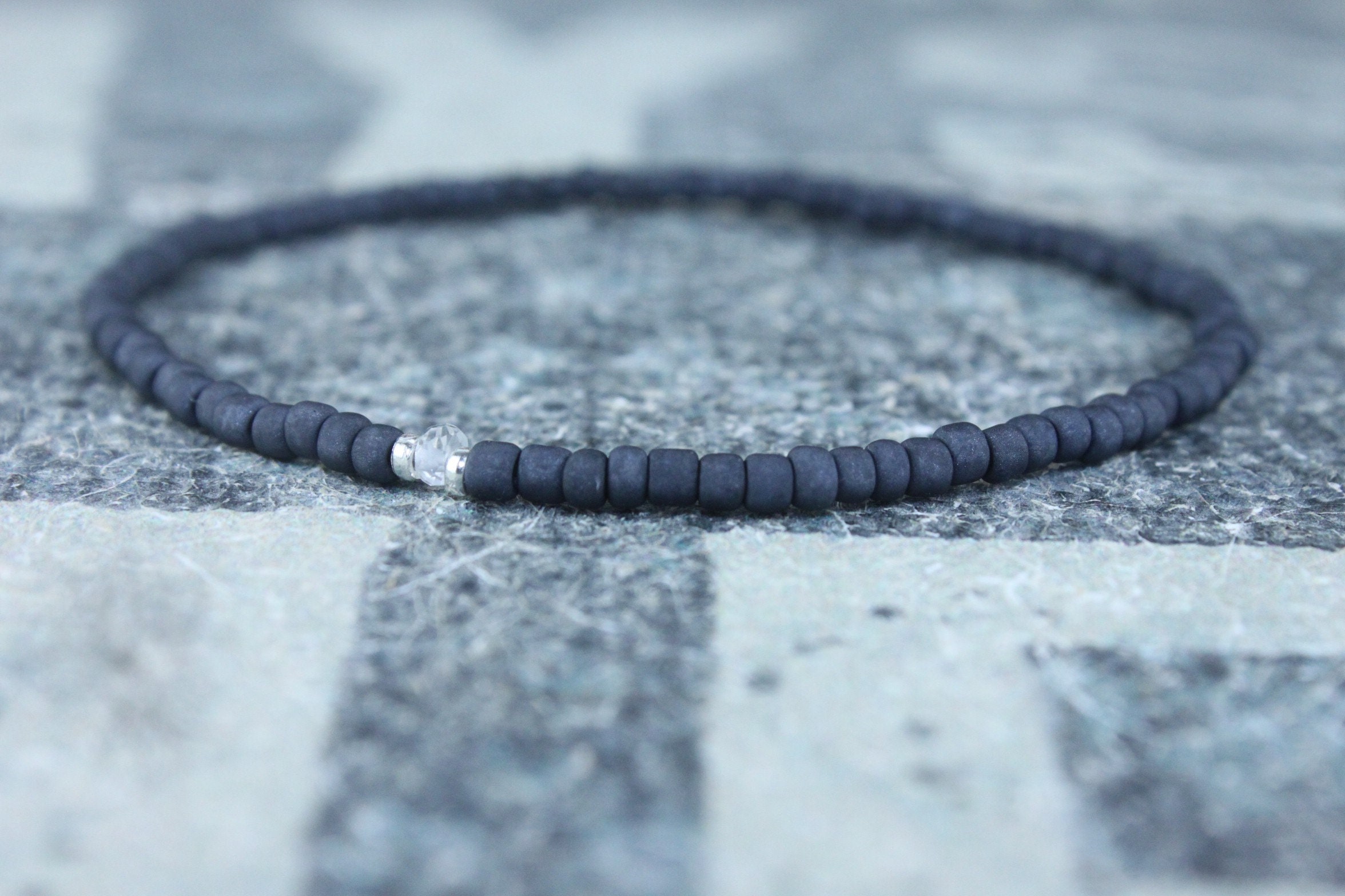White Sapphire Bracelet Mens Bracelet Mens Jewelry Mens Gift 