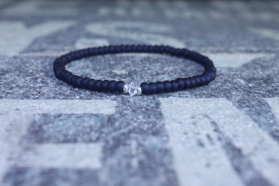 Couples Bracelet, Herkimer Diamond Bracelet, Men Jewelry, Love bracelet, Distance bracelet, Gift Men, Anniversary Husband Boyfriend Gift