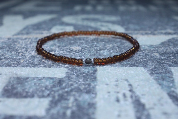 Husband Gift, Smoky Quartz Bracelet, Boyfriend Gift, Gift for Him, Beaded Bracelet, Friendship Bracelet, Mens Jewelry Minimalist Bracelet