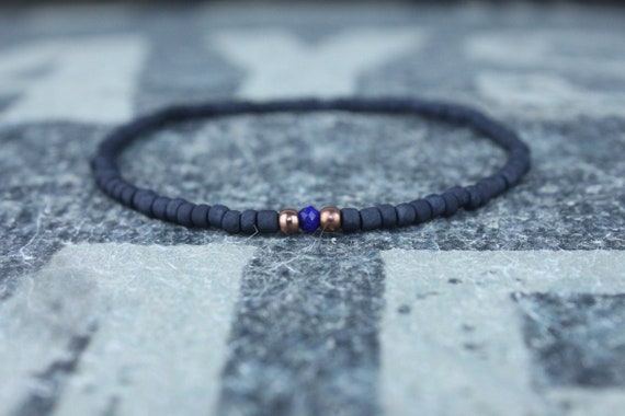Lapis Lazuli Bracelet, Mens Lapis Lazuli Jewelry, Mens Jewelry, Mens Beaded Bracelet, Friendship Bracelet, Gift for Men, Husband Gift