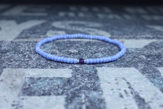 Amethyst Bracelet, Birthstone Bracelet, Gemstone Bracelet, Beaded Bracelet, gift for Men, Mens Gift, Bead Bracelet, Friendship Bracelet